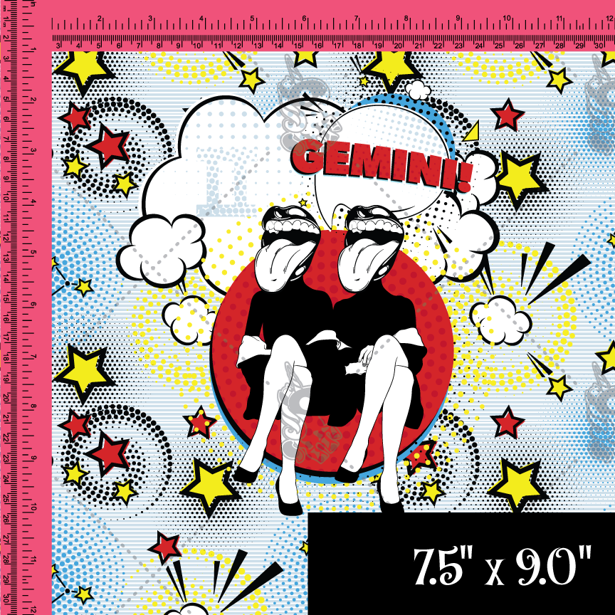 Twin Party Pop LARGE PANEL  ZodiacAttackRetail