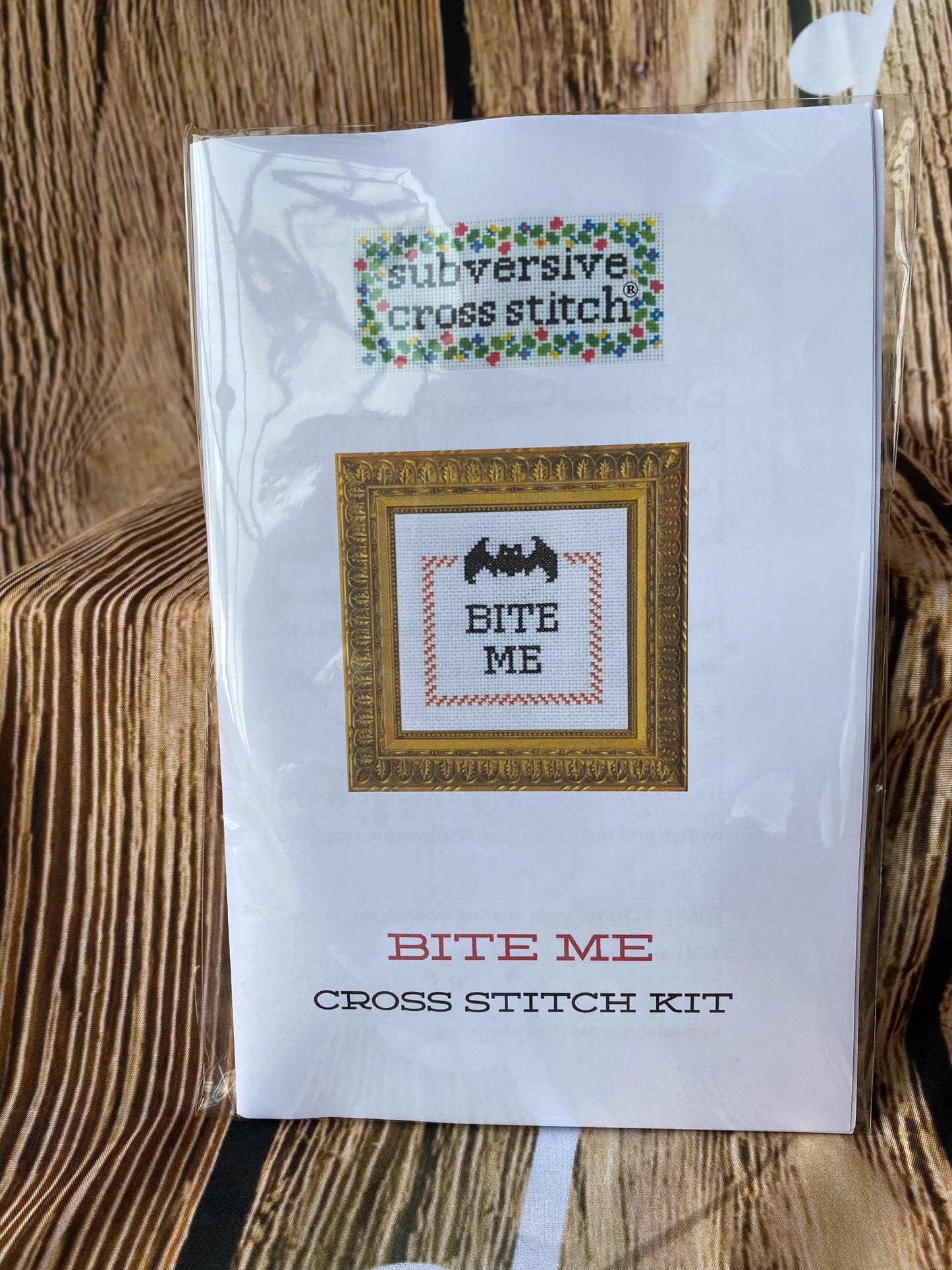 Bite Me Bat Cross Stitch Kit