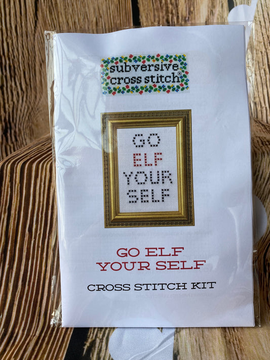 Go Elf Yourself Cross Stitch Kit